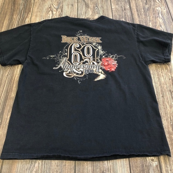 BIKE week shirt large 69th anniversary 2010 black short sleeve tee - Picture 4 of 7